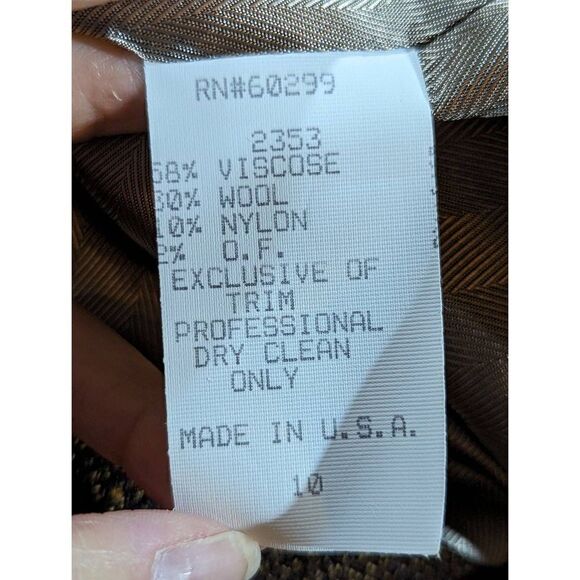 Noviello Bloom Women's Brown Fringed Trim Fluffy Embellished Skirt Suit Size 10 - Picture 4 of 7